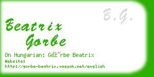 beatrix gorbe business card